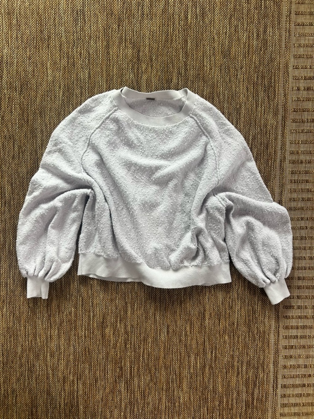 Free People Found My Friend Pullover Bouclé Sweater in lilac | size small